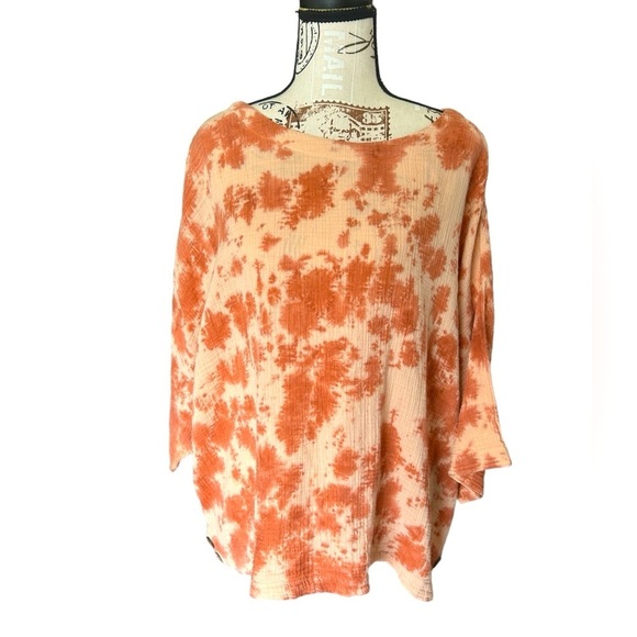 5/$25 Pure Jill 100% Cotton women’s tie dye patterned top size large - Picture 1 of 10